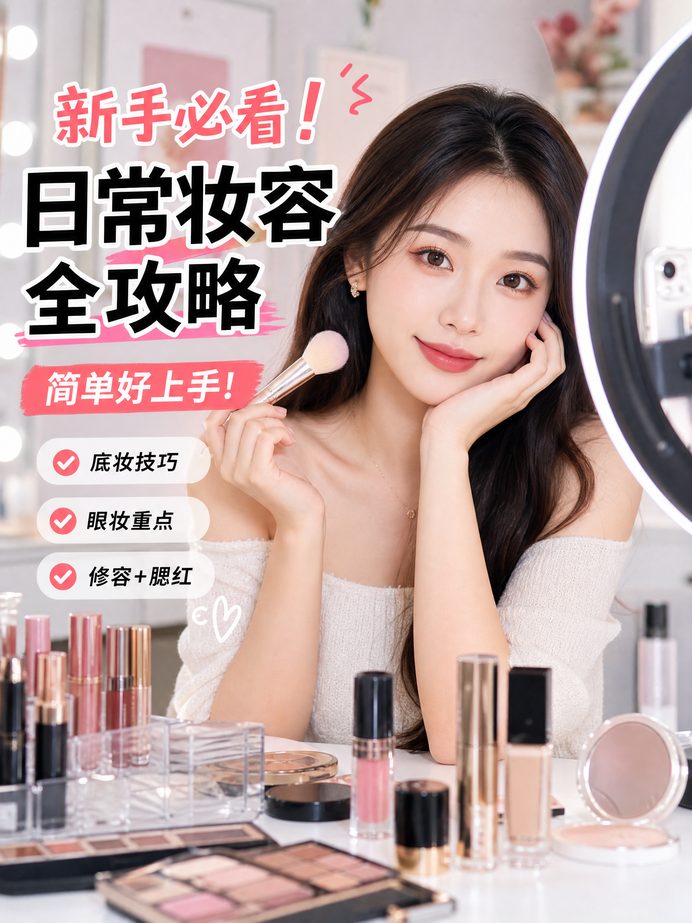 糖心美妆视频教程-日常妆容全攻略